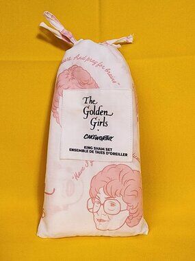 Cakeworthy the Golden Girls King Sham Set of 2 Pillow Case AOP Cotton NEW